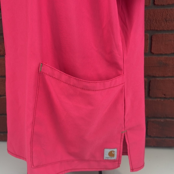 Carhartt Force Woman's Pink Scrub Top Large modern‎ Fit - Picture 3 of 10